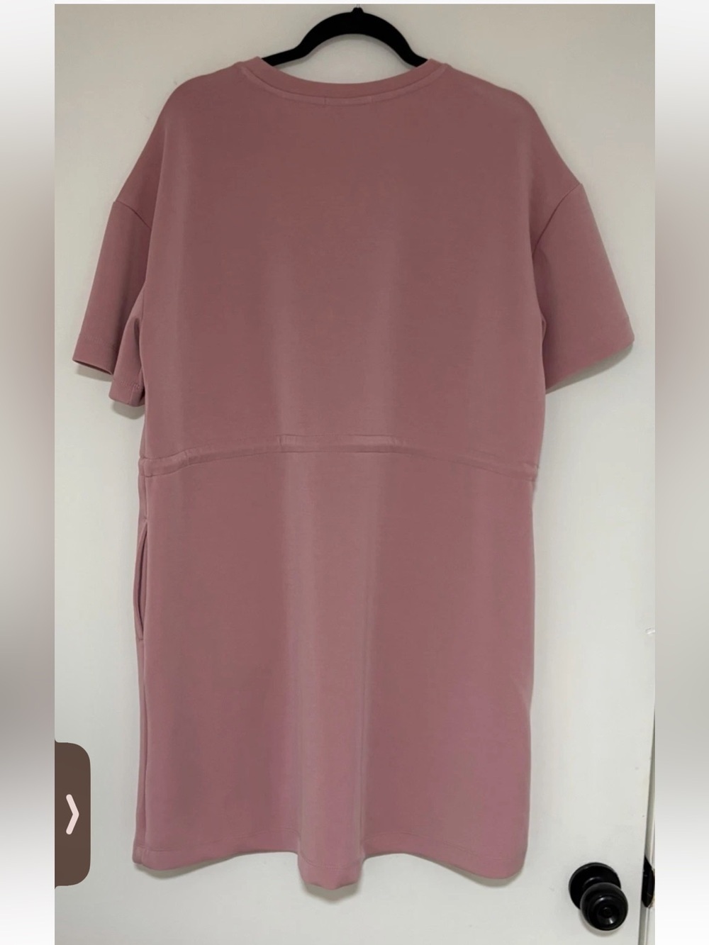 Scotch & Soda Women’s Drawstring T-Shirt Dress in Dusty Rose Size XL NWT - Picture 4 of 10